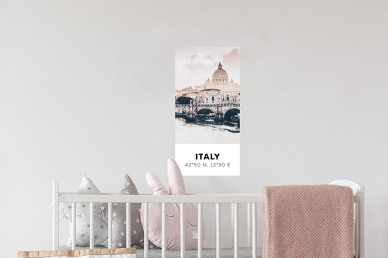 Stickers Stickers muraux - Italie - Pont - Rivière - 20x40 cm - Feuille adhésive