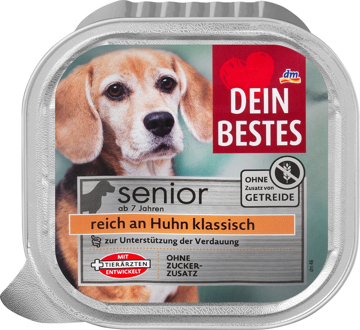 Dein Bestes Dein Bestes honden Natvoer, Senior rijk aan kip met aardappel, 150 g