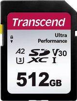 Transcend TS64GSDC340S SDXC-kaart 512 GB A1 Application Performance Class, A2 Application Performance Class, v30 Video