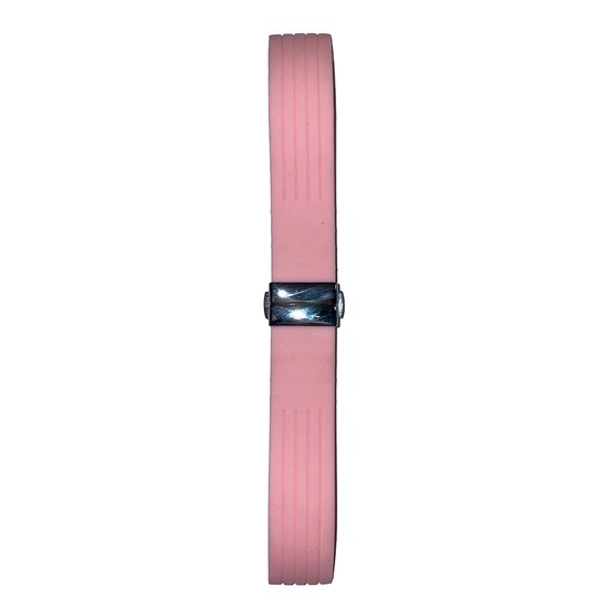 Bracelet de Montre - 20mm - Rose - Bracelet Caoutchouc Solide avec Lignes - Boucle Acier Inoxydable