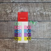 Magic clips groot 10 stuks gekleurd