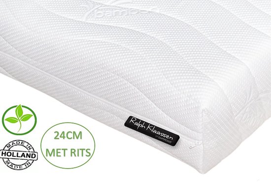 Matras - HappyXL - Zone - Pocket - Koudschuim - Rits - 80 x 200cm Dikte 24cm