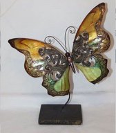 AL - Metalen Vlinder - Decoratie - 29 x 23 cm.