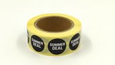Kortingssticker summer deal - zwart - 20mm (500 stuks)