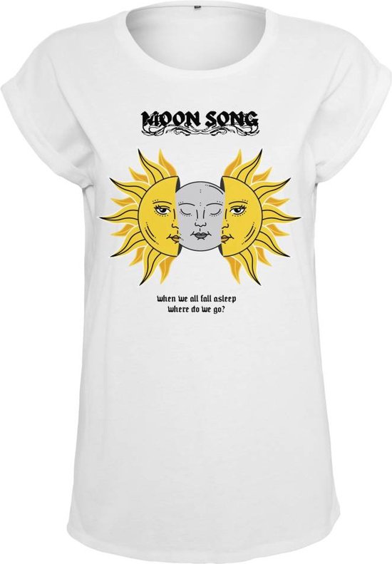 Mister Tee - T-shirt Femme Moon Song - S - Wit