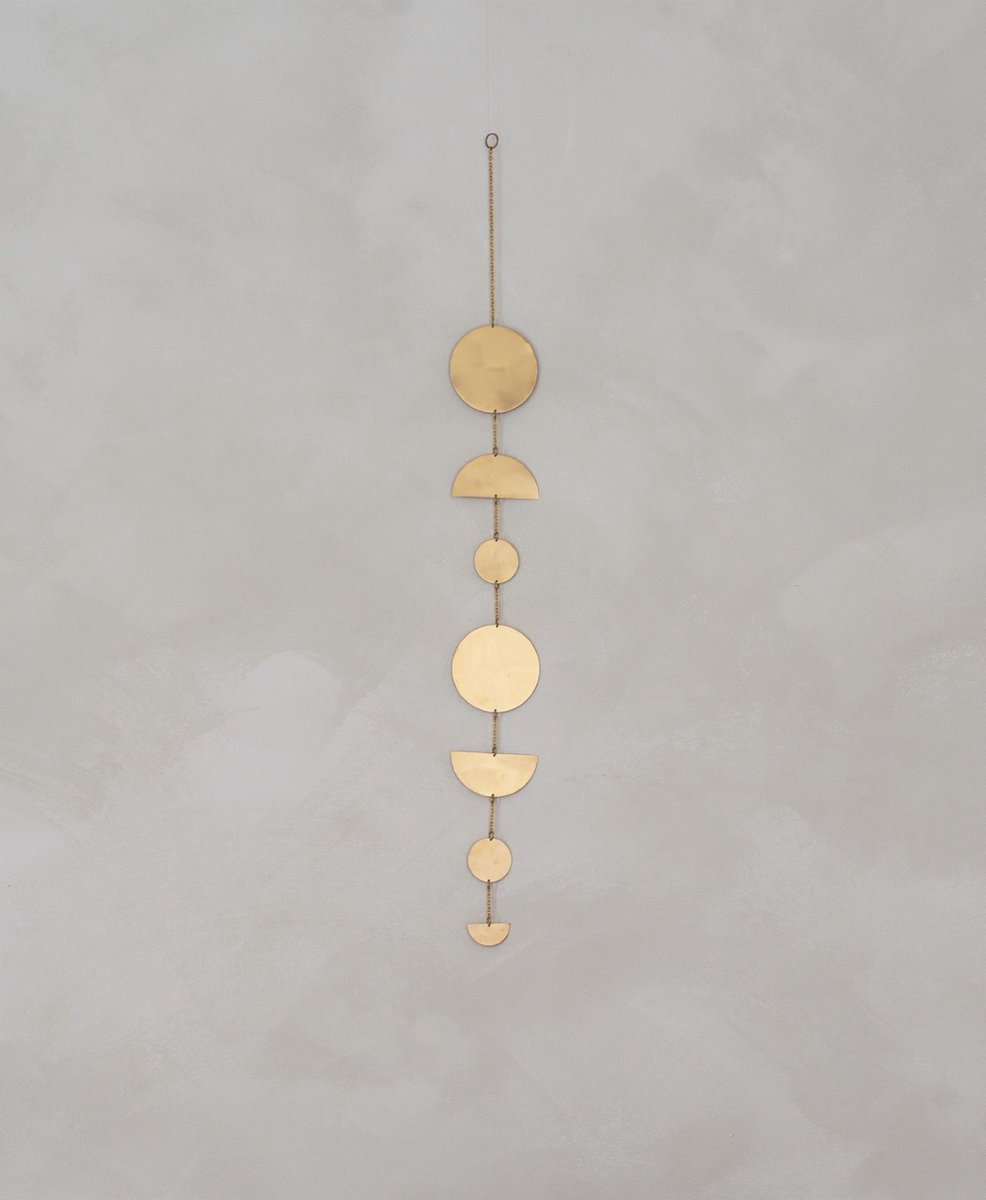 Wanddecoratie goud brass - Nanaya | Wanddecoratie woonkamer | Wanddecoratie goud metaal | Decoratie