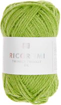 Ricorumi twinkly twinkly 014 groen - kleine bol katoengaren met glitter