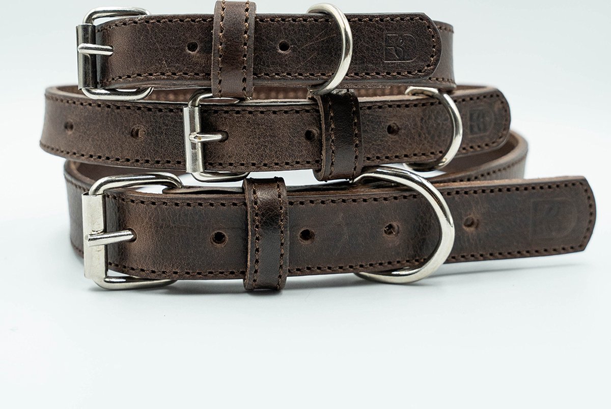 Boef The Label - Halsband - Orginal chunks -donkerbruin - Maat S