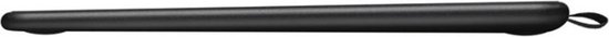 Zijkant van een zwarte Wacom stylus met een lus aan het uiteinde.