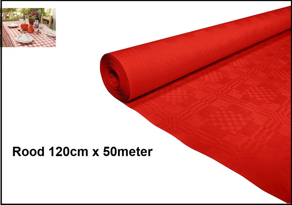 Tafellaken, Papier, 50m, rood