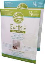 Earth's Eco - probeerverpakking - wasstrips combipack 2 geuren fris linnen (neutral) & lentebloesem (vegetation) - 72 wasbeurten - Eco wasmiddel - duurzaam wassen - plasticvrij - biologisch afbreekbaar