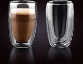 Affekdesign - Set van 2 dubbelwandige/thermische koffie/theeglazen 450ml