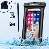 Waterdichte Telefoonhoesjes Zwart - Onderwater hoesje telefoon - Drybag - Geschikt voor alle Smartphones - Ook voor paspoort & betaalpassen – Waterdichte telefoonzakje - Daily Logix