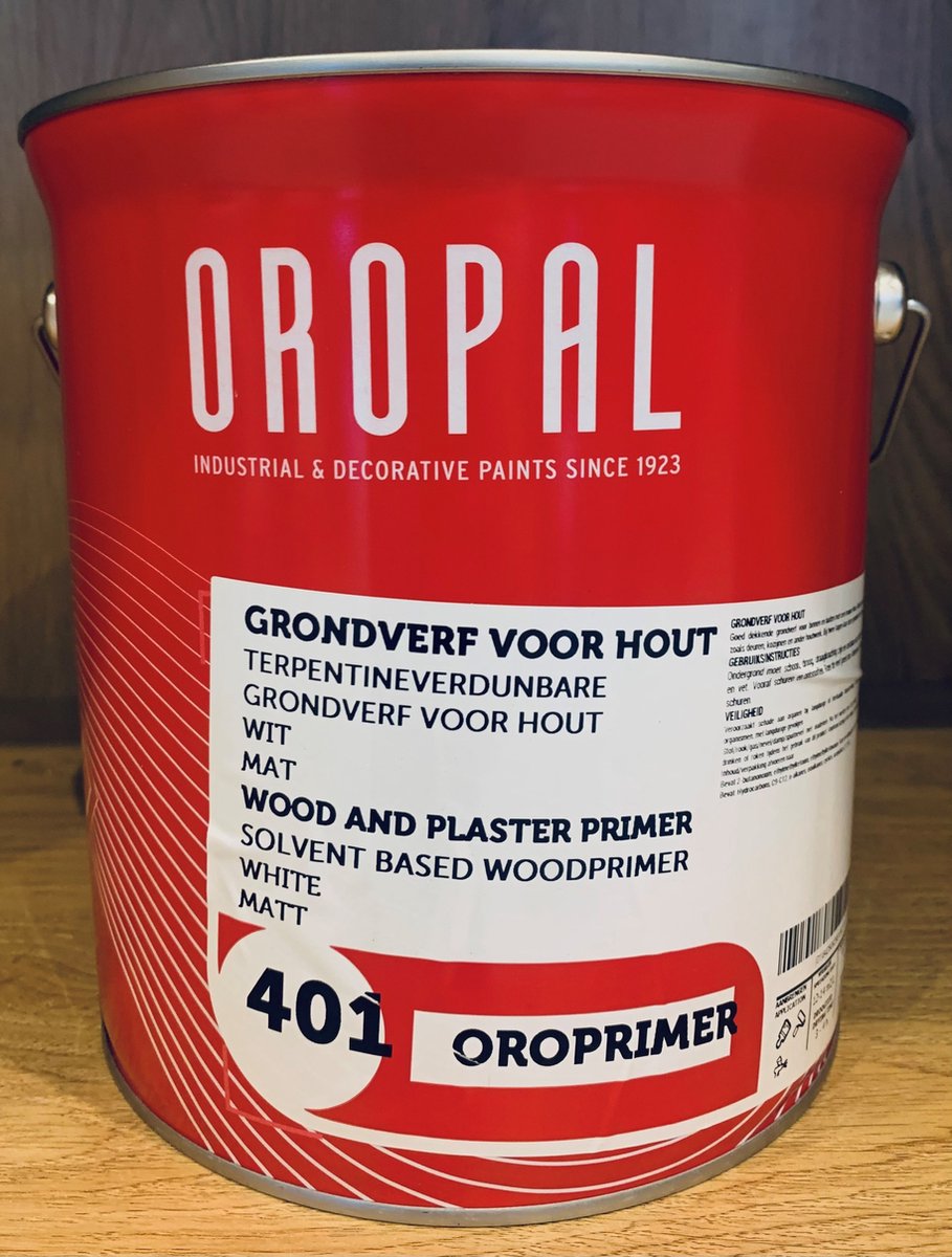 Oroprimer 401 grondverf voor hout 4lt. wit