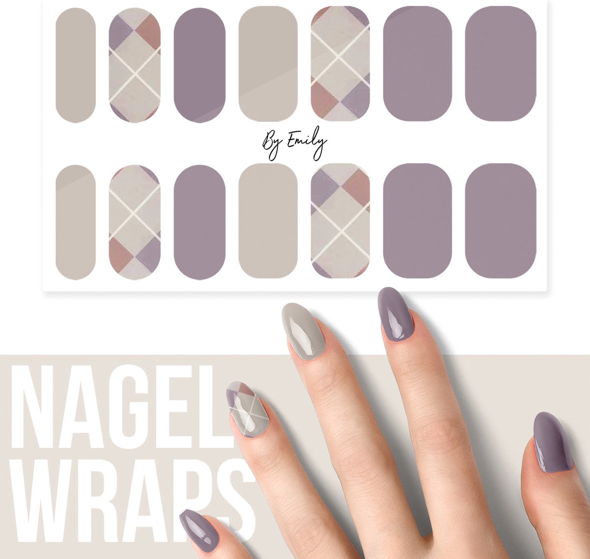 Nagel wrap Velvet Pattern 14 stickers per vel Nail wrap Nail