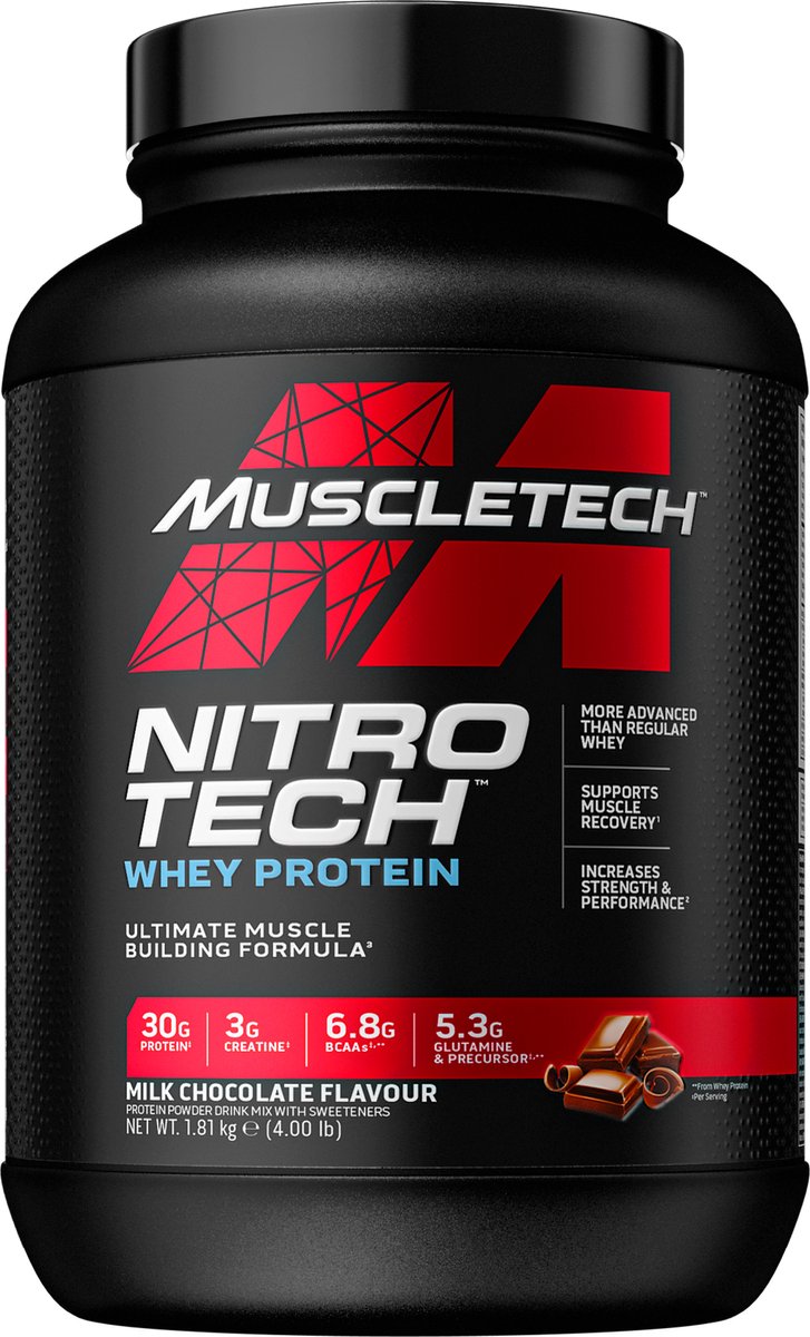 Goedkoopste Muscletech Nitro-Tech Performance - Eiwitpoeder / Eiwitshake - 1800 gram - Melk Chocolade