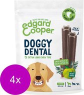 4x Edgard & Cooper Doggy Dental Large - Appel & Eucalyptus - Hondensnack - 240g