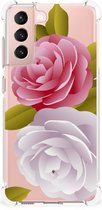 Coque Anti-choc Samsung Galaxy S21 FE Coque Téléphone Portable avec bordure transparente Roses