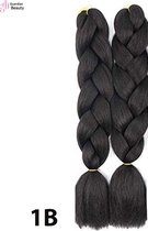 Tressage Cheveux Synthétique 58cm (1B) | Cheveux Braiding Extensions pour Crochet Twist Tressage Cheveux, Braid Pre Etendu Tressage Cheveux | tresse cheveux blond - Cheveux synthétiques | Cheveux décolorants 2 paquets x 58 cm par pièce