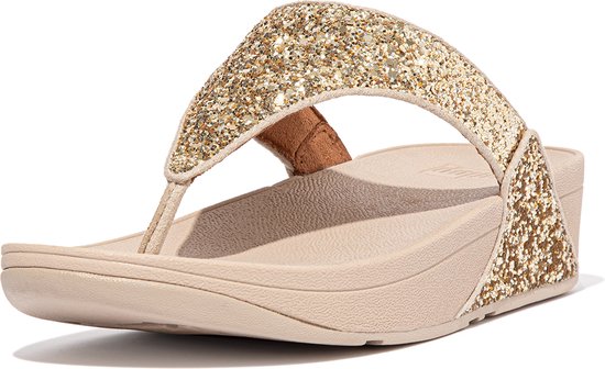 FitFlop Lulu Glitter Toe-Thongs PU Glitter OR - Taille 43