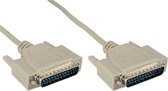 Premium seriële RS232 kabel 25-pins SUB-D (m) - 25-pins SUB-D (m) / gegoten connectoren - 1,8 meter