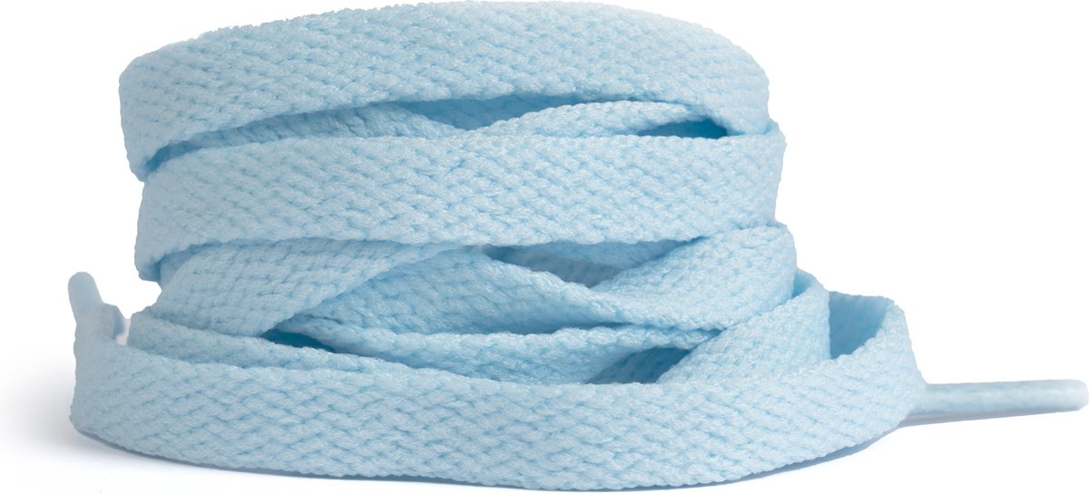GBG Sneaker Veters 140CM - Baby Blauw - Licht Blauw - Lichtblauw - Baby Blue - Light Blue - Laces - Schoenveters - Platte Veter - o.a. geschikt voor Asics, New Balance, Nike