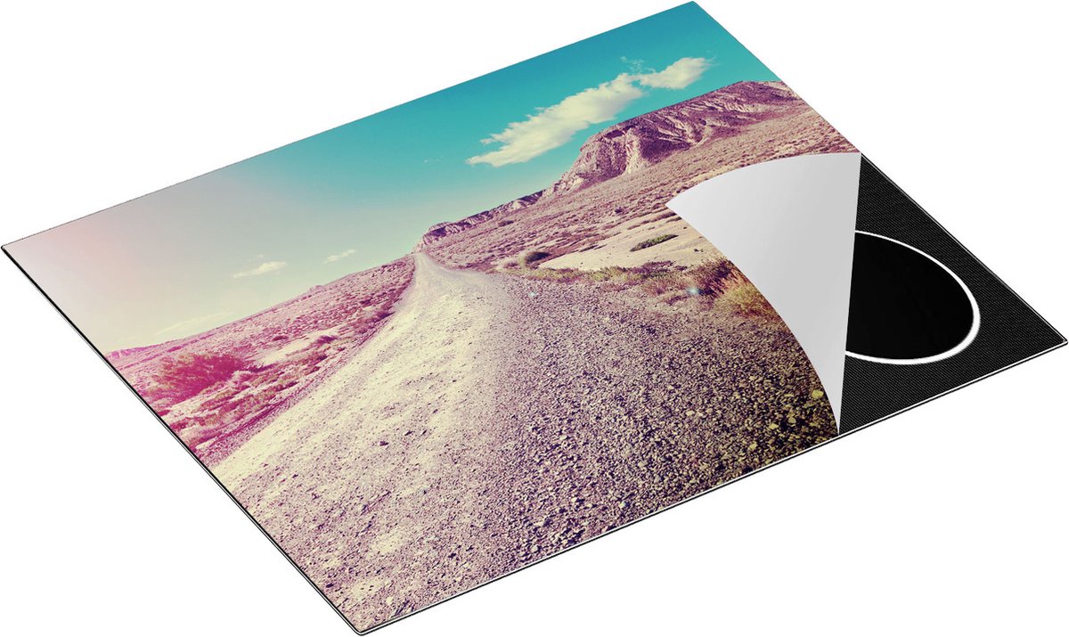 Chefcare Inductie Beschermer Pad in het Woestijn Landschap met de Zon - 65x50 cm - Afdekplaat Inductie - Kookplaat Beschermer - Inductie Mat