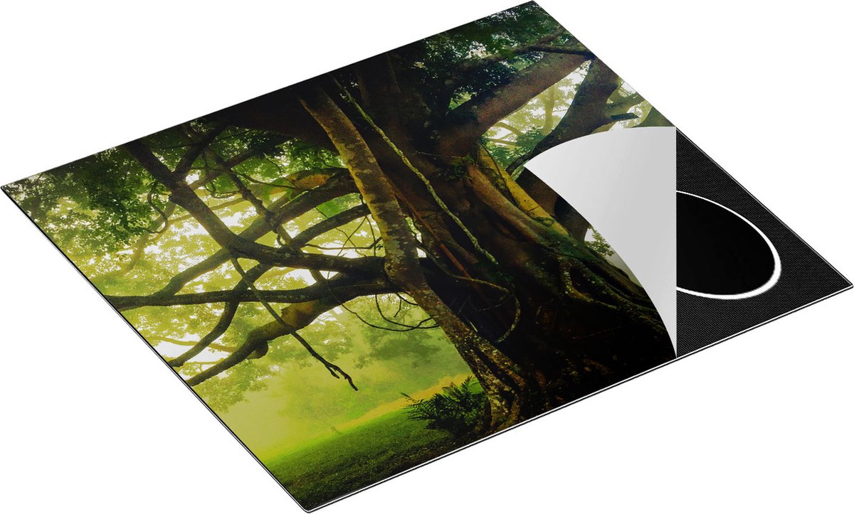 Chefcare Inductie Beschermer Grote Levensboom met Veel Takken - 58,3x51,3 cm - Afdekplaat Inductie - Kookplaat Beschermer - Inductie Mat