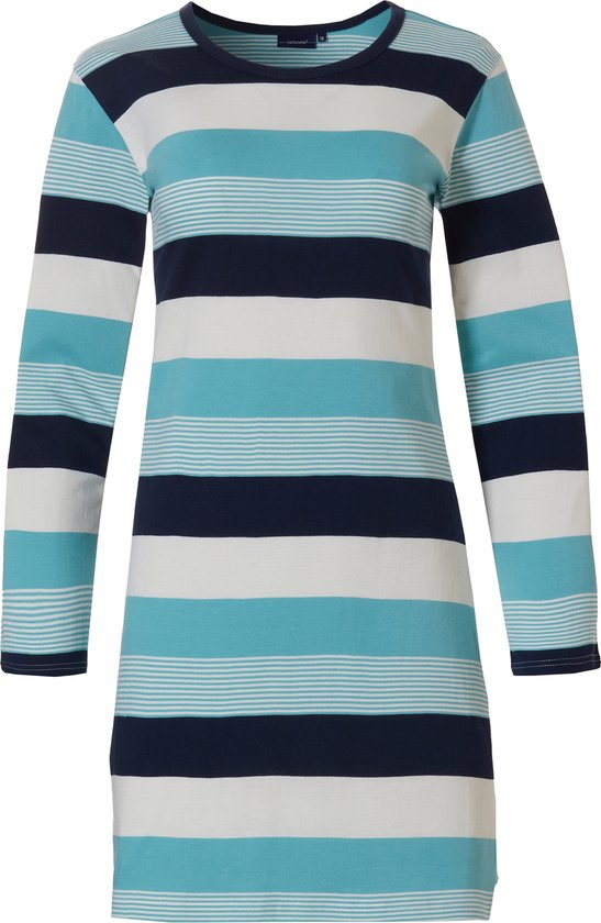 Pastunette - Blue Stripes - Nachthemd - Turquoise - Maat 48