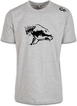 Karper shirt - Karpervissen - CarpFeeling - Karperkop - Grijs - Maat XL