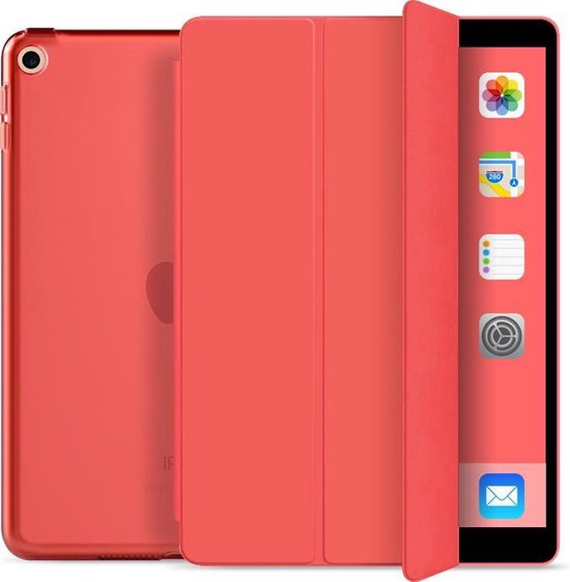 Ipad 7/8/9 hardcover (2019/2020/2021)— 10.2 inch – Ipad hoes – hard cover – Hoes voor iPad – Tablet beschermer - rood
