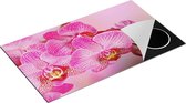 Chefcare Inductie Beschermer Roze Orchidee Bloemen - 90x50 cm - Afdekplaat Inductie - Kookplaat Beschermer - Inductie Mat