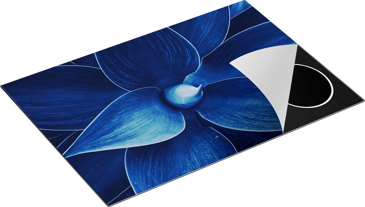 Chefcare Inductie Beschermer Blauwe Agave Plant - Bloem - 75x50 cm - Afdekplaat Inductie - Kookplaat Beschermer - Inductie Mat