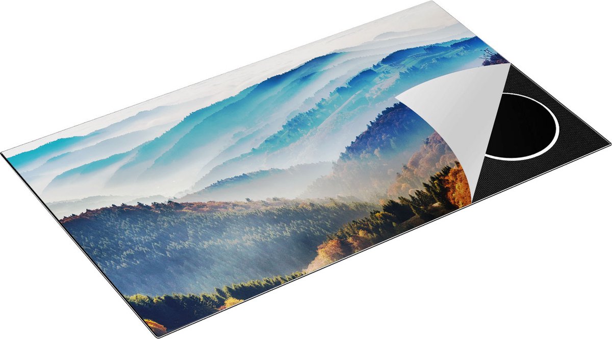 Chefcare Inductie Beschermer Heuvel Landschap van het Zwarte Wout Bos - 89,6x51,6 cm - Afdekplaat Inductie - Kookplaat Beschermer - Inductie Mat