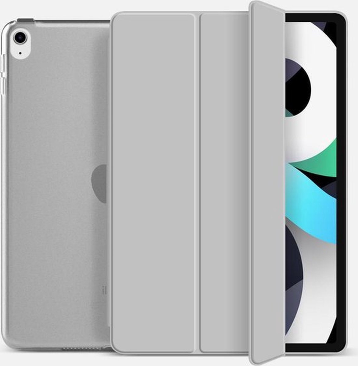Ipad air 4 2020 hardcover - 10.9 inch – hard cover – iPad hoes - Hoes voor iPad – Tablet beschermer - grijs