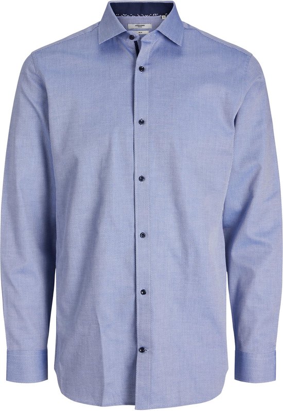 Jack & Jones Overhemd Jprblaroyal Detail Shirt L/s Noos 12215447 Chambray Blue/ Slim Fit Mannen Maat - M