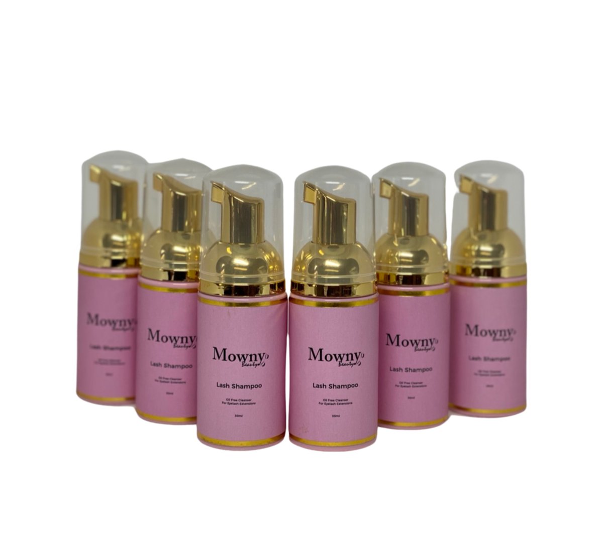 Mowny Beauty - 6 Mini Lash Foam - 30ML - 6x gratis cleaning brush - Reinigingsmousse - Wimperextensions - Wimper Shampoo - Lashes