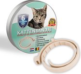 Vlooienband - katten - Creme - 100% natuurlijk - Zonder giftige pesticiden - Veilig voor mens en dier - Milieuvriendelijk - Kattenbandje - Geur halsband