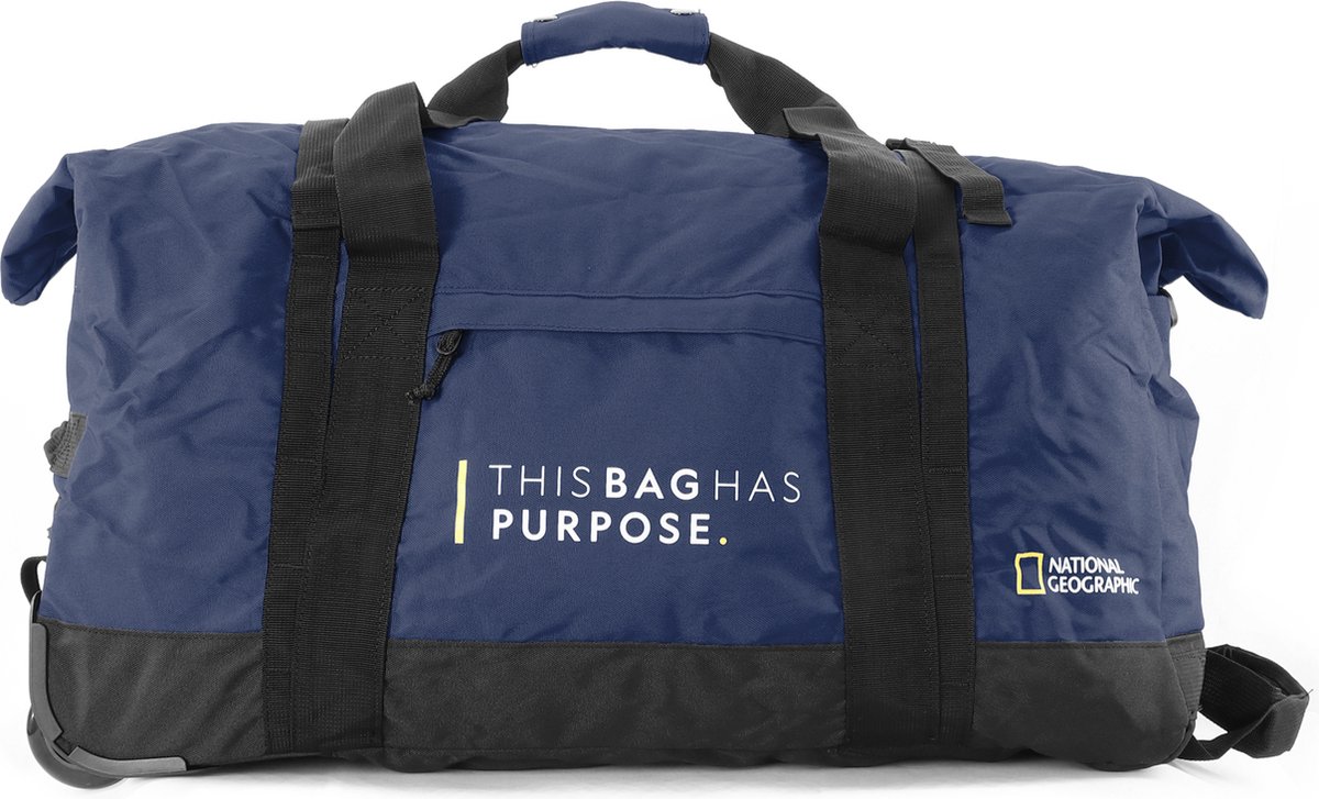 National Geographic Opvouwbare Reistas met wielen / Weekendtas - Vegan - 68 Liter (M) - Pathway - Marine Blauw - Marine Blauw