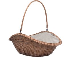 vidaXL - Houtmand - met - handvat - 60x44x55 - cm - natuurlijk - wilgenhout