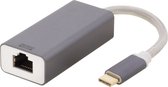 Deltaco - Adaptateur Réseau USB-C - 1 Gigabit - Gris Sidéral