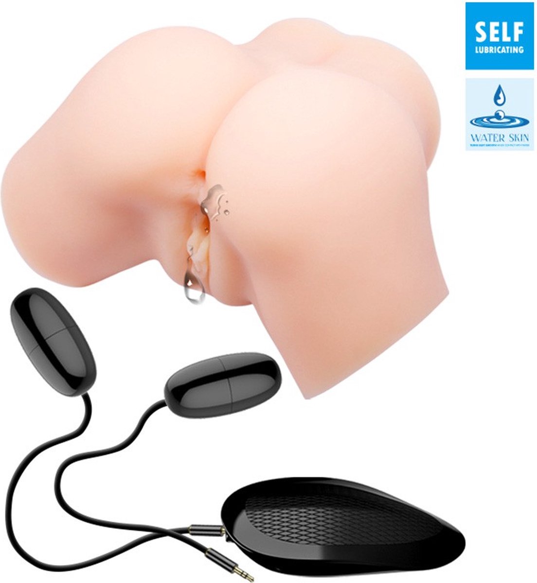 Goedkoopste Crazy Bull Vibrerende Vagina & Ass Masturbator SAMANTHA - Lichte Beige