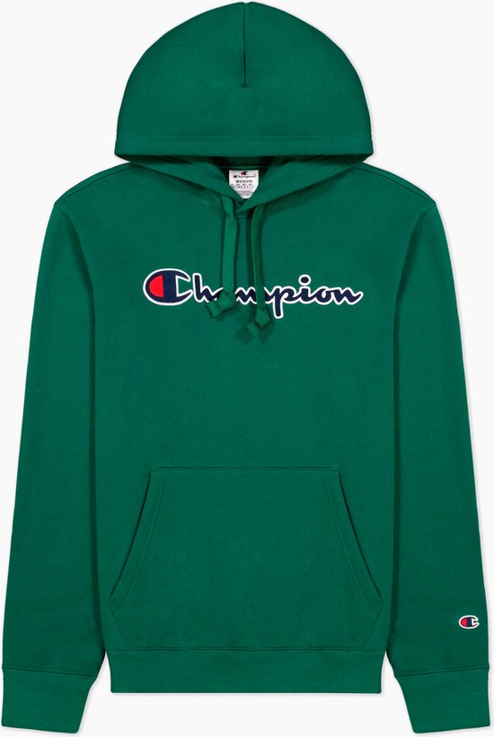 Champion - Sweat à capuche Logo Vert Foncé - Taille M - Coupe régulière |  bol