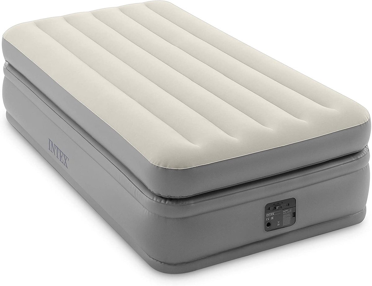 Intex Luchtbed Comfort Elevated Dura-beam 191 Cm Pvc Grijs