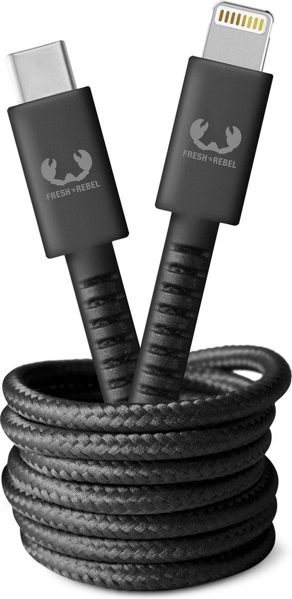 Fresh 'n Rebel - USB-C - Apple Lightning Fabriq cable  -  2.0m  -  Storm Grey