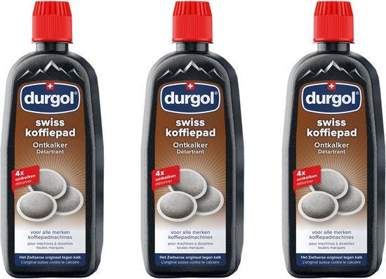 Durgol® | 3 x 500 ml swiss coffee pad | ontkalken alle koffiepadmachines | koffiepad