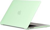 Mobigear - Laptophoes geschikt voor Apple MacBook Air 13 Inch (2018-2020) Hoes Hardshell Laptopcover MacBook Case | Mobigear Cream Matte - Groen - Model A1932 / A2179 / A2337