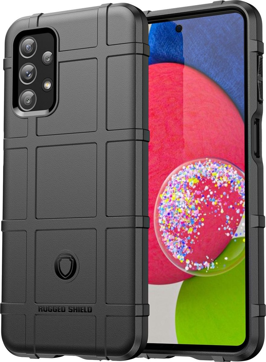 Mobigear Hoesje geschikt voor Samsung Galaxy M23 Telefoonhoesje Flexibel TPU | Mobigear Rugged Shield Backcover Shockproof | Schokbestendig Galaxy M23 Telefoonhoesje | Anti Shock Proof - Zwart