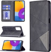 Coque Samsung Galaxy M52 - Mobigear - Série Rhombus Slim - Bookcase en similicuir - Zwart - Coque adaptée pour Samsung Galaxy M52