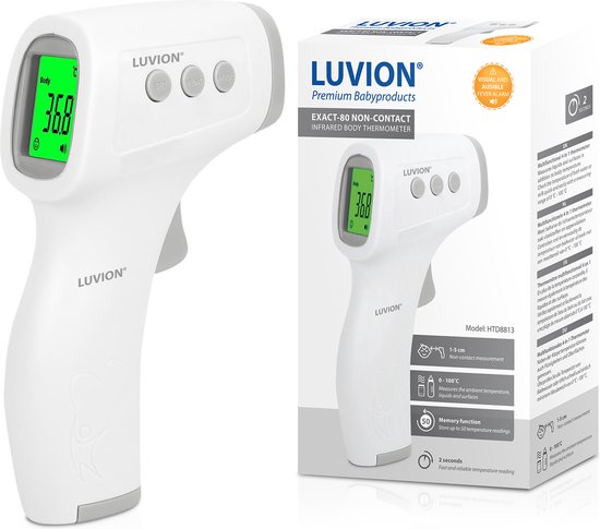 Luvion Exact 80 - Non-contact Infrarood Thermometer - De ideale Koortsthermometer voor je Baby